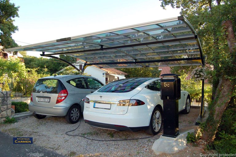 Elektroladestation für Elektroautos - auf dem Privatparkplatz