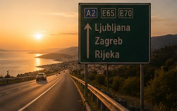Autocesta prema Rijeci – autom na Krk