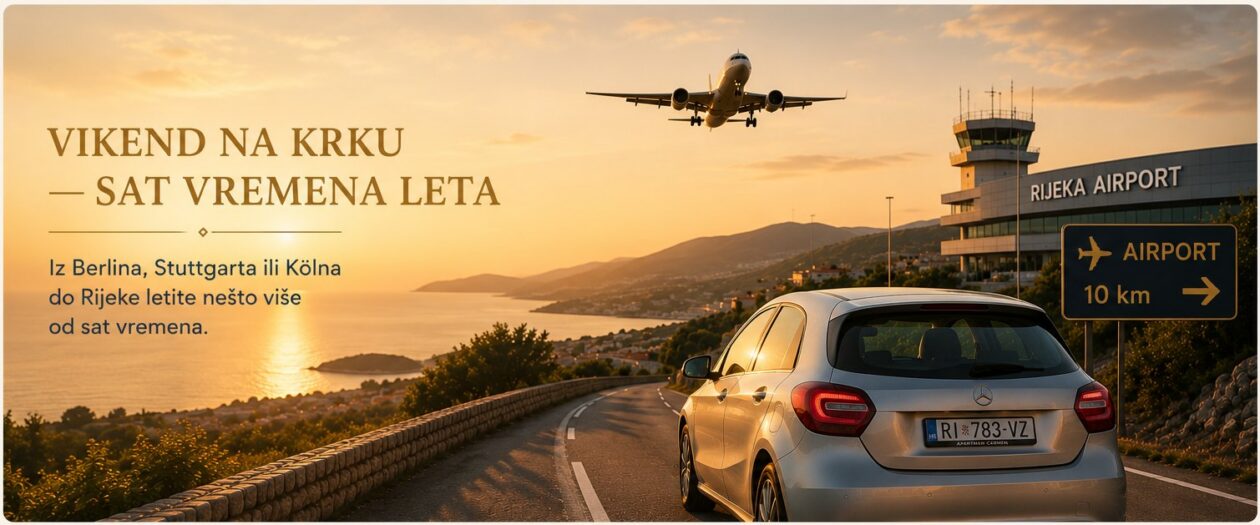Vikend na Krku – sat vremena leta do Zračne luke Rijeka