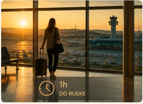 Dolazak u Zračnu luku Rijeka – sat vremena leta do Krka